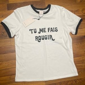 Cinq à sept graphic tee size fits S/M brand new with tags